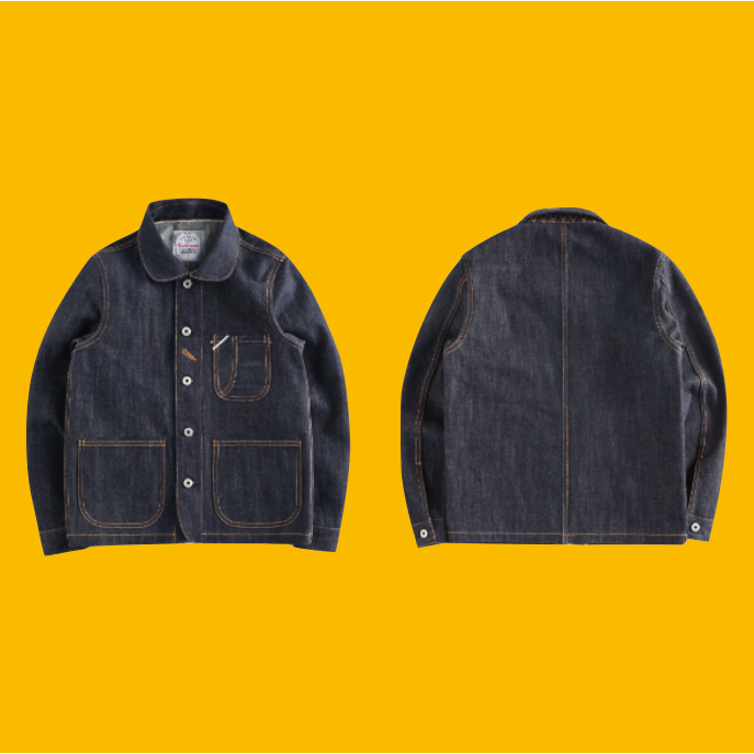Norteño patch pocket denim jacket 金賞赤耳 工裝多口袋夾克 14 oz-細節圖6