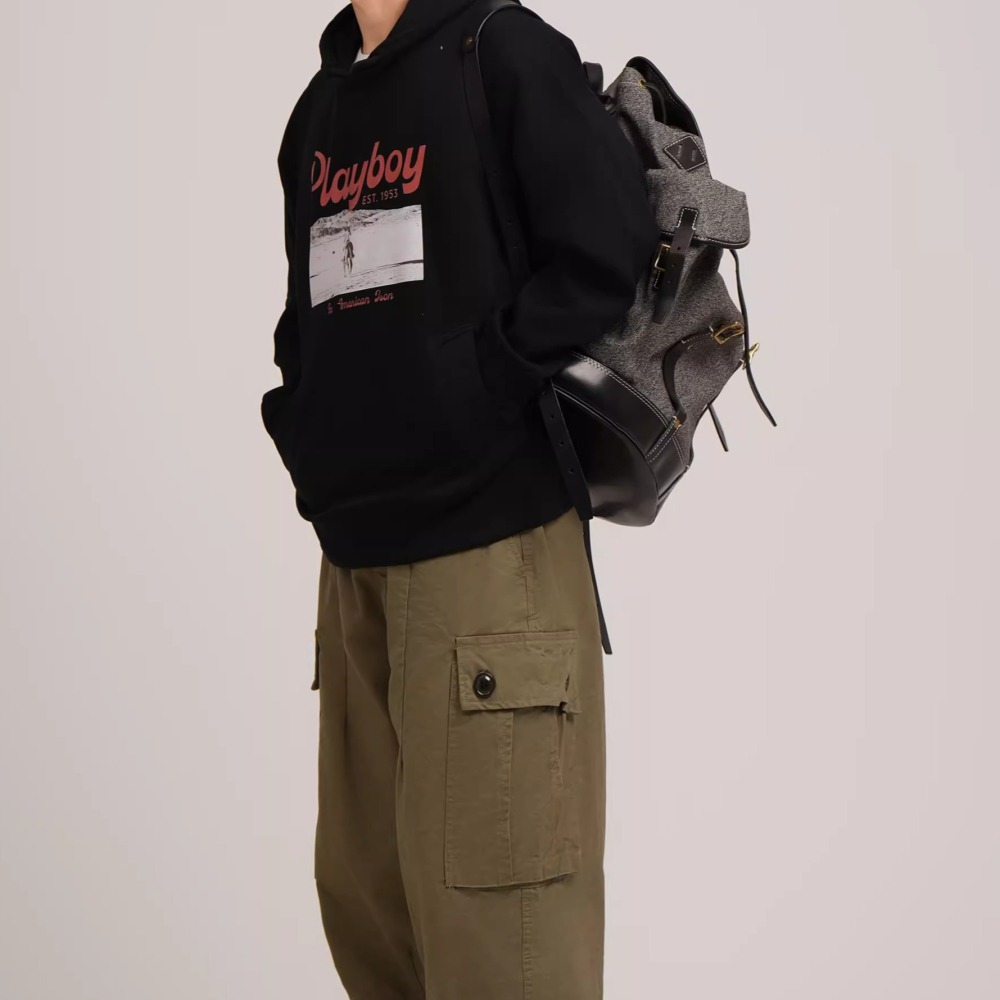 EL CAPITAL PLAYOY字樣美式帽Tee 長袖衛衣 大學生 學院風 慵懶 街頭 菁英資本-細節圖2