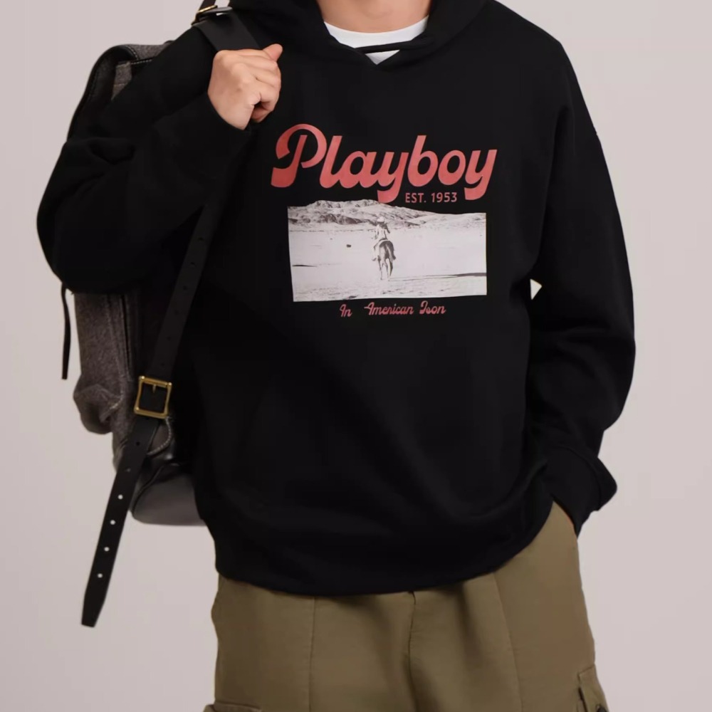 EL CAPITAL PLAYOY字樣美式帽Tee 長袖衛衣 大學生 學院風 慵懶 街頭 菁英資本-細節圖3