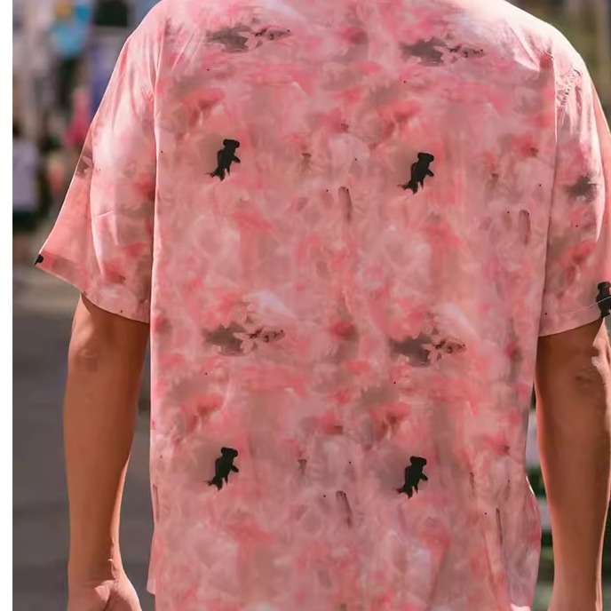 EL CAPITAL 花瓣花紋滿版短袖襯衫 滿版印花 花襯衫 復古 潮流 街頭 音樂祭穿搭 菁英資本-細節圖3