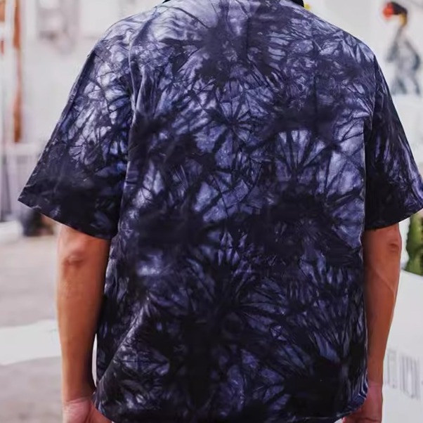 EL CAPITAL 牛仔抓染短袖花襯衫 短袖襯衫 花襯衫 渣男風 度假風 慵懶 音樂祭穿搭 菁英資本-細節圖5