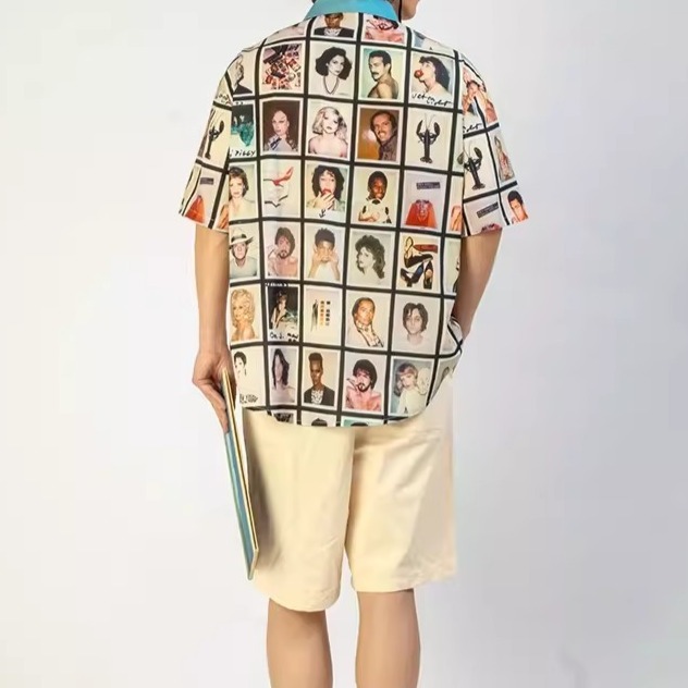 EL CAPITAL 滿版拍立得印花短袖襯衫 滿版印花 短袖襯衫 花襯衫 行走相簿 獵人頭 街頭 潮流 菁英資本-細節圖2