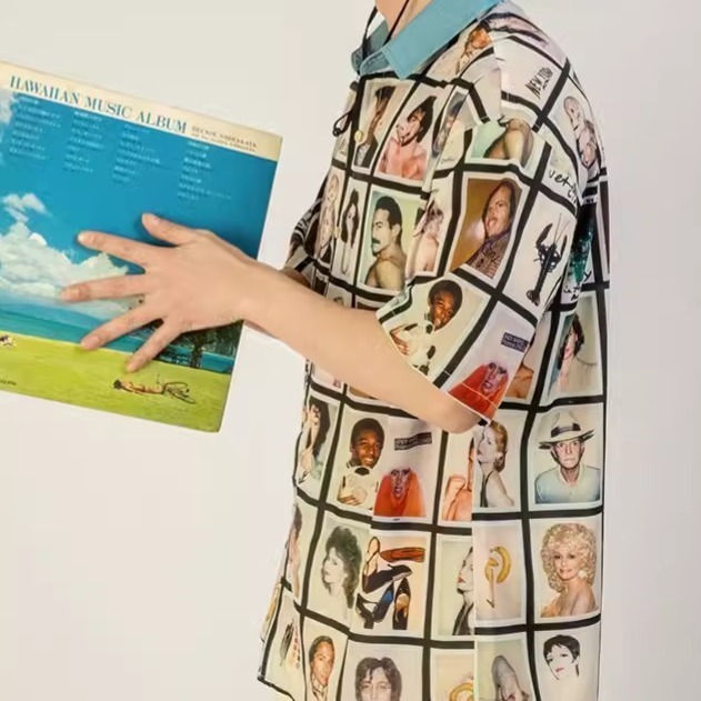 EL CAPITAL 滿版拍立得印花短袖襯衫 滿版印花 短袖襯衫 花襯衫 行走相簿 獵人頭 街頭 潮流 菁英資本-細節圖4