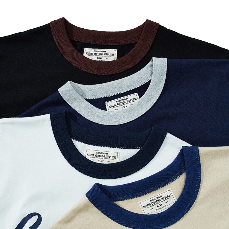 OKONKWO VINTAGE 拼色印花 CAFE RACER 200克 拼色滾領 t-shirt-細節圖4