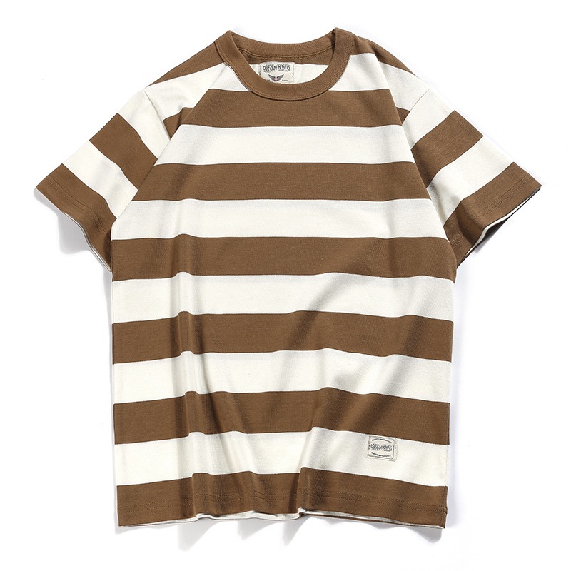 OKONKWO VINTAGE 長青款 BIKER 260克 條紋印刷逃犯裝 t-shirt-細節圖4