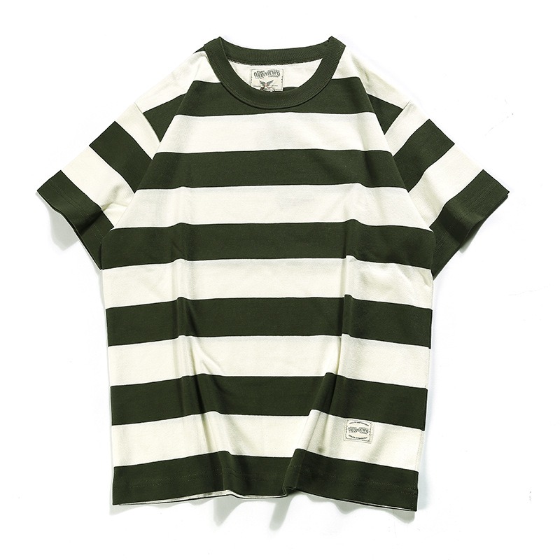 OKONKWO VINTAGE 長青款 BIKER 260克 條紋印刷逃犯裝 t-shirt-細節圖5