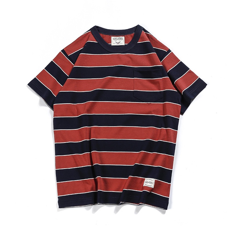 OKONKWO VINTAGE 長青款 BIKER 260克 條紋印刷逃犯裝 t-shirt-細節圖8