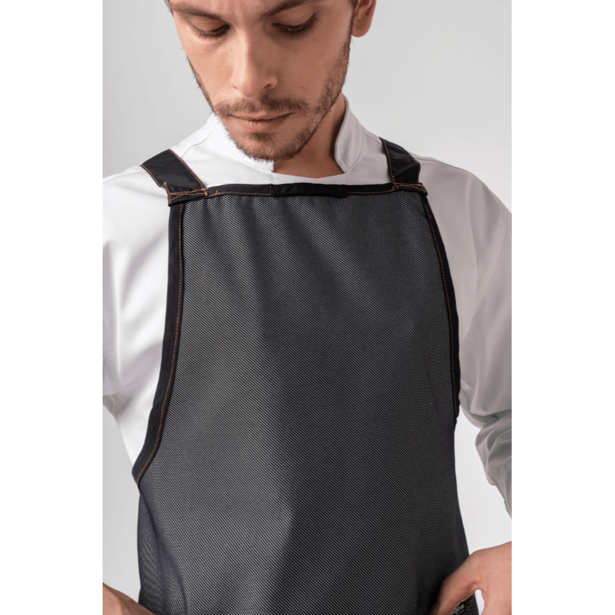 現貨秒發 Reversible Cross Back Apron 雙面穿 後背交叉圍裙 牛仔布 包邊-細節圖5