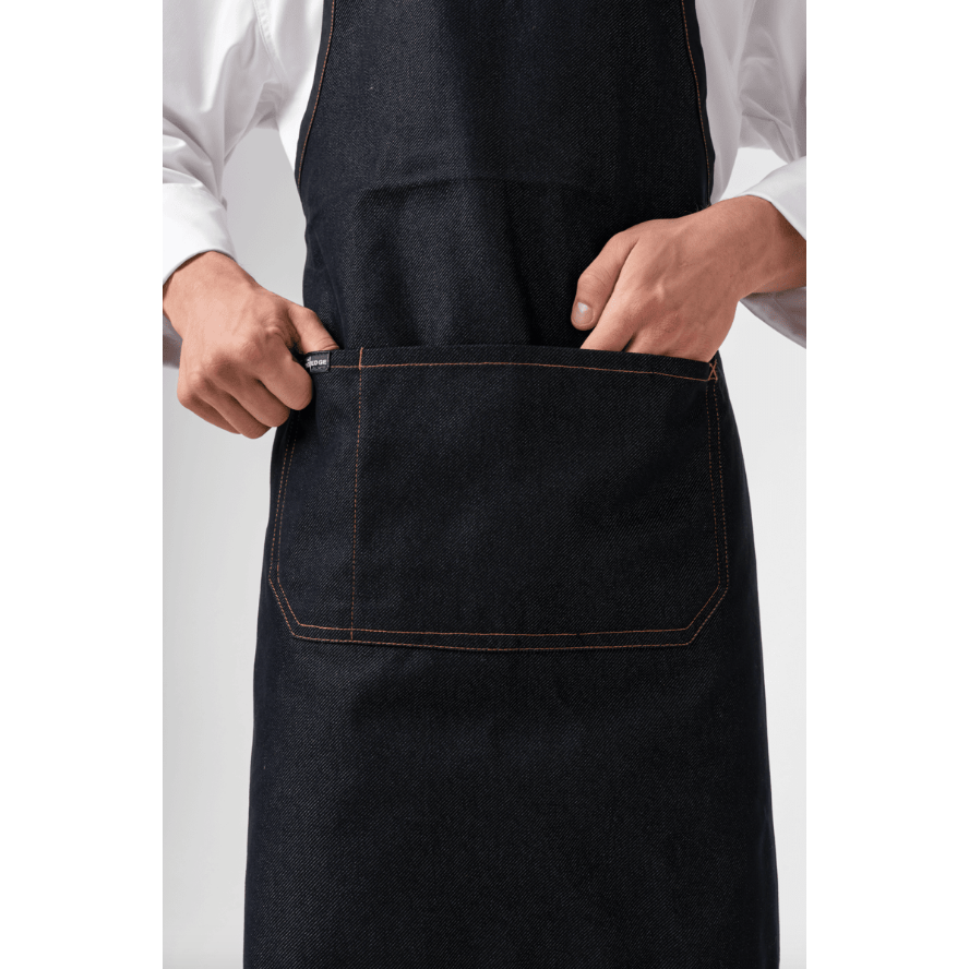 現貨秒發 Reversible Cross Back Apron 雙面穿 後背交叉圍裙 牛仔布 包邊-細節圖6