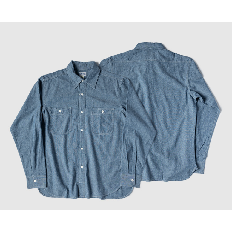 NON STOCK 1950s 青年布襯衫 Chambray Shirt 6.5oz-細節圖5