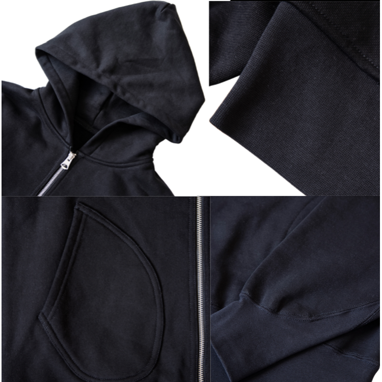 24SS 超激賞 Deluxe Wear 純色連帽衛衣 連帽 Zip Hoodie Heavyweight-細節圖2