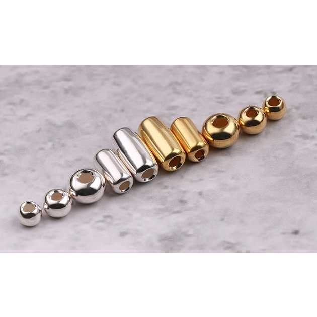 台灣最低價 925純銀串珠 黃銅串珠 管珠實心銀珠 隔珠 銀管珠Goro’s TK HB 菊地健 鹿皮繩-細節圖3