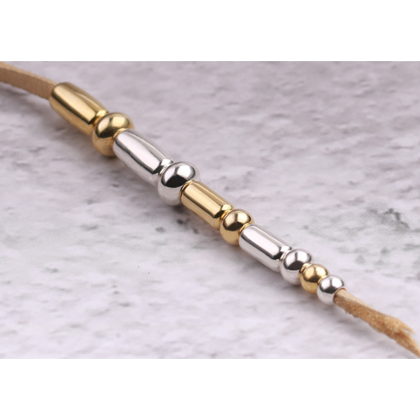 台灣最低價 925純銀串珠 黃銅串珠 管珠實心銀珠 隔珠 銀管珠Goro’s TK HB 菊地健 鹿皮繩-細節圖7