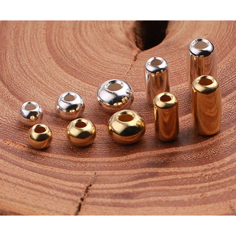 台灣最低價 925純銀串珠 黃銅串珠 管珠實心銀珠 隔珠 銀管珠Goro’s TK HB 菊地健 鹿皮繩-細節圖9