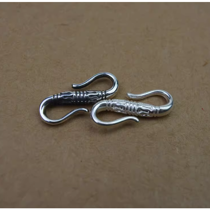 Goro＇s高橋吾郎 S勾 925純銀 手工敲擊 拉絲-細節圖2