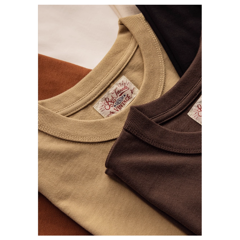 超級長絨棉 重磅T-SHIRT短袖打 270G 男士復古 鎖鏈車壓肩 小領口-細節圖5