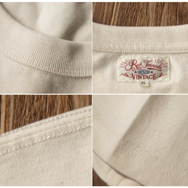 超級長絨棉 重磅T-SHIRT短袖打 270G 男士復古 鎖鏈車壓肩 小領口-細節圖11