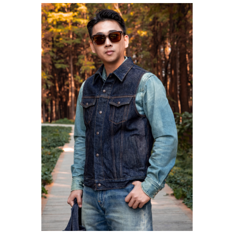 復刻鐵心 526V牛仔馬甲 21OZ INDIGO 重磅 原牛 丹寧-細節圖2