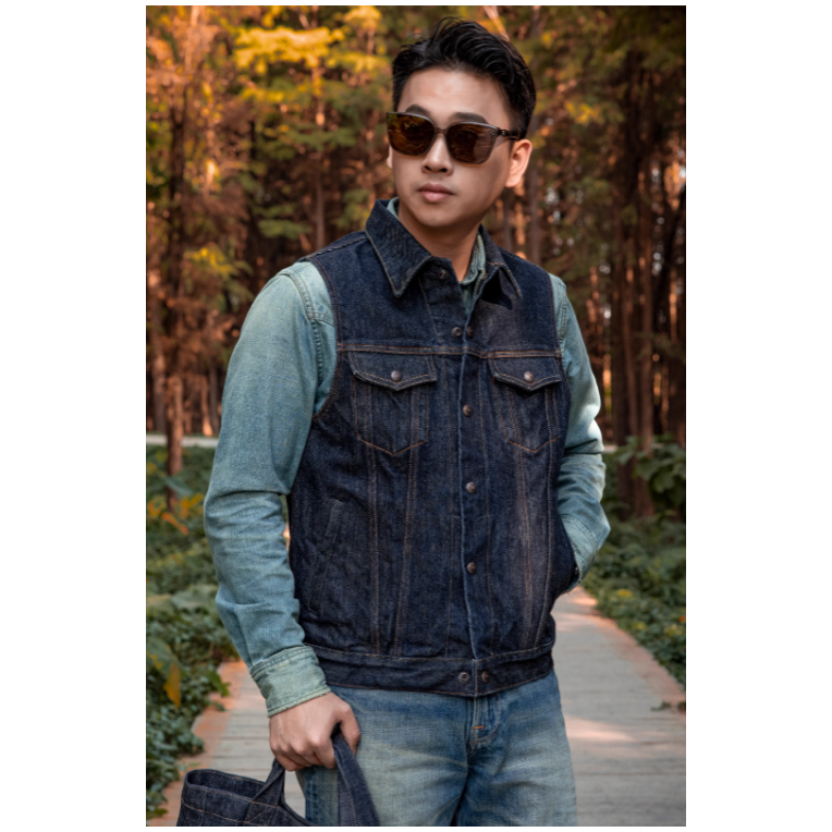 復刻鐵心 526V牛仔馬甲 21OZ INDIGO 重磅 原牛 丹寧-細節圖3