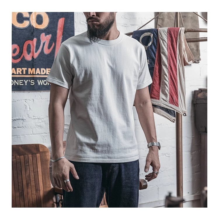 頂級做工環錠紡紗bronson 老式古董織布機300g重磅圓領短袖T-SHIRT-細節圖2