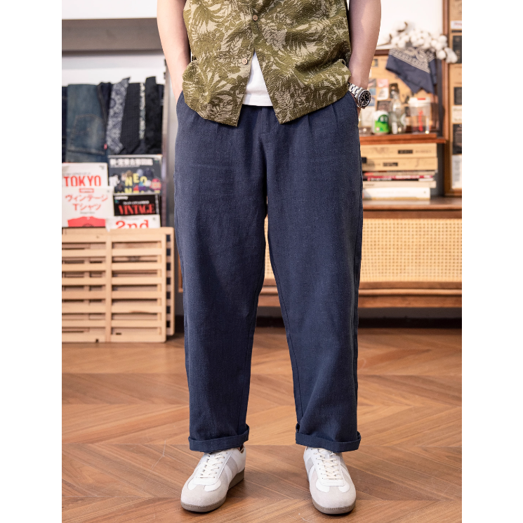 2025 度假系列  old money 亞麻Linum 寬鬆舒適長褲 休閒褲 復古棉麻-細節圖6