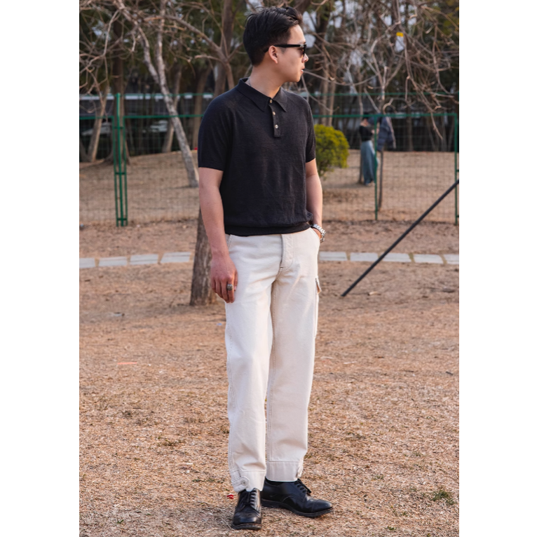 100%天然亞麻紗線 天然羽織機 28支 polo衫 薄輕透 夏季舒適首選-細節圖3