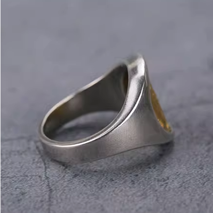 手工製作 復刻 Elizabeth Coin With Diamond Ring 戒指 銀飾 moissanite-細節圖5