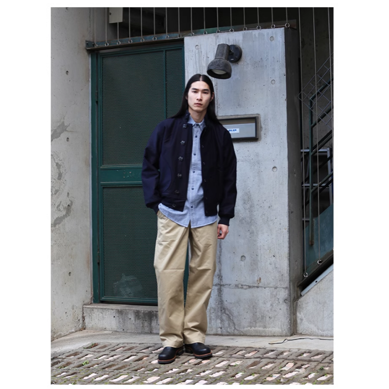 BRONSON復刻1942斜紋卡其布CHINOS寬鬆直筒高腰闊腿長褲6-254 11.5oz-細節圖7