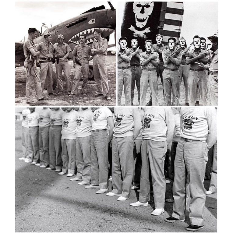 BRONSON復刻1942斜紋卡其布CHINOS寬鬆直筒高腰闊腿長褲6-254 11.5oz-細節圖11