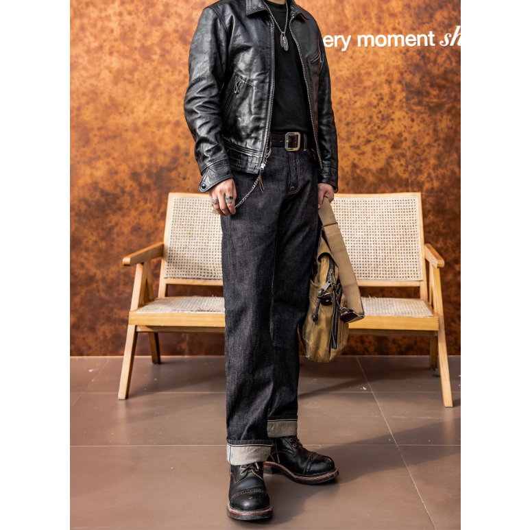 春夏 IR-634 TYPE 12OZ 赤耳丹寧原牛 修身直筒長褲 1%彈力 slim stright-細節圖2