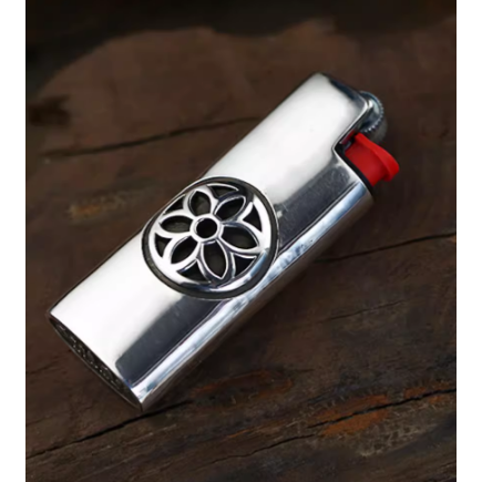 真金白銀 Vintage’s abalone lighter cover BIC MINI 打火機殼sakura-細節圖4