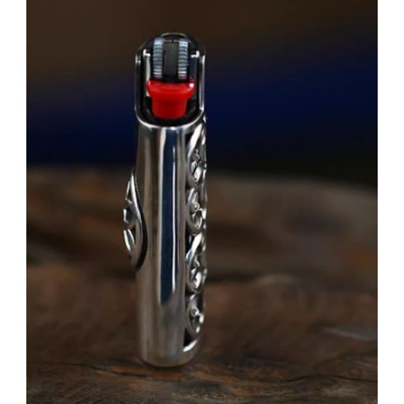 真金白銀 Vintage’s abalone lighter cover BIC MINI 打火機殼sakura-細節圖5