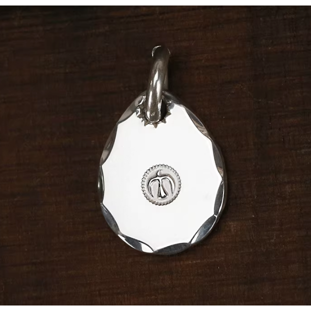 銀餅 點金 18K 22K 純銀 925 印花敲邊小吊墜-細節圖6