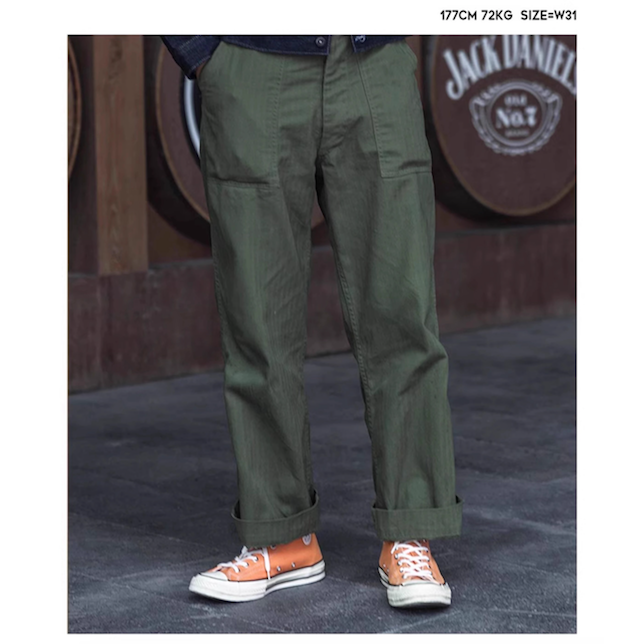 復刻 BRONSON O.D.7 Fatigue Utility Pants   10oz 人字紋 HBT‧1947-細節圖2