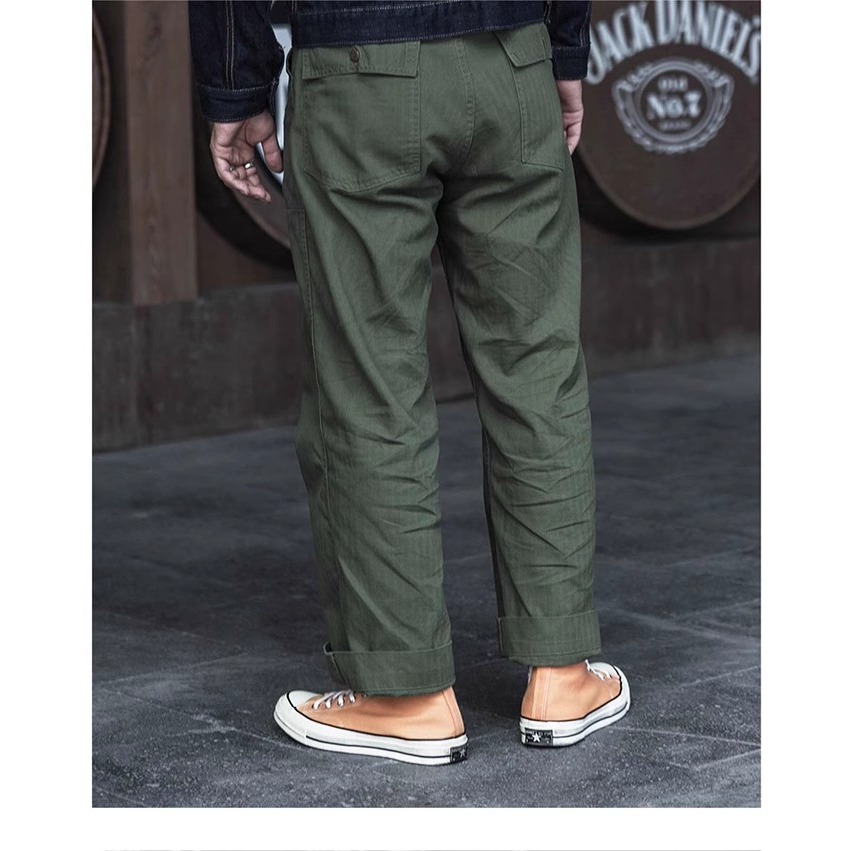 復刻 BRONSON O.D.7 Fatigue Utility Pants   10oz 人字紋 HBT‧1947-細節圖7