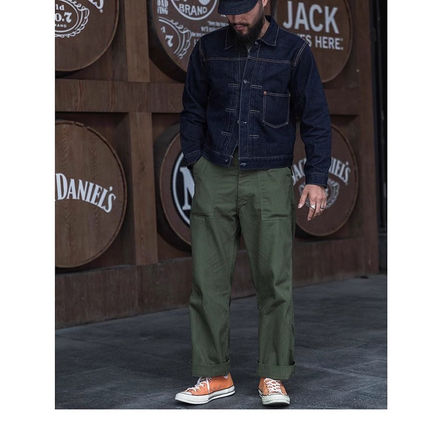 復刻 BRONSON O.D.7 Fatigue Utility Pants   10oz 人字紋 HBT‧1947-細節圖8