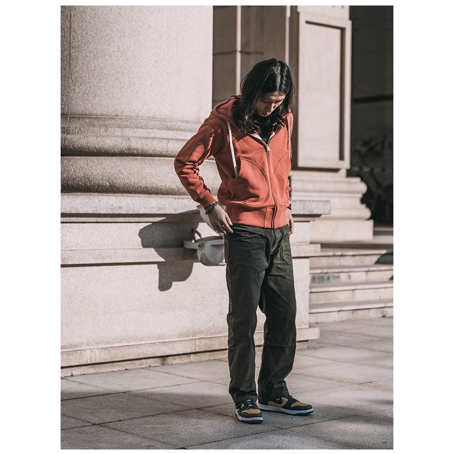 復刻 NON STOCK 500g RAGLAN ZIP HOODIE   美軍訓練連帽｜IDEAL 拉鍊‧雙縫V 片-細節圖8