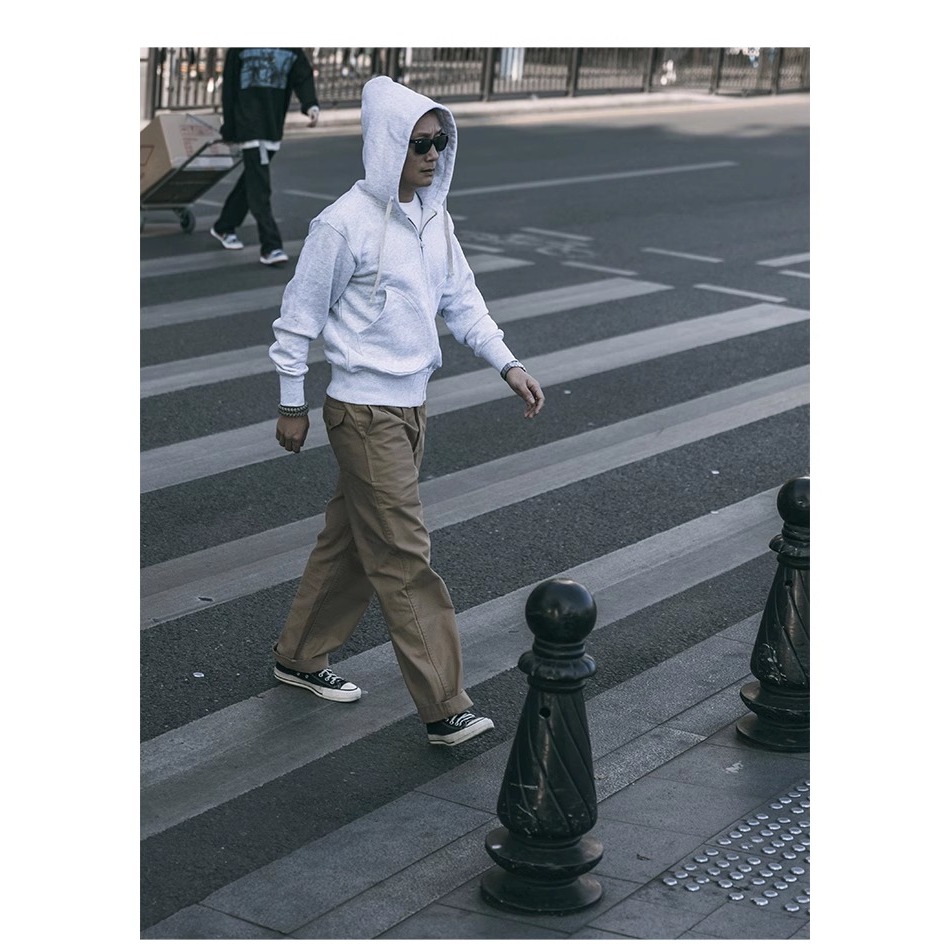 復刻 NON STOCK 500g RAGLAN ZIP HOODIE   美軍訓練連帽｜IDEAL 拉鍊‧雙縫V 片-細節圖9