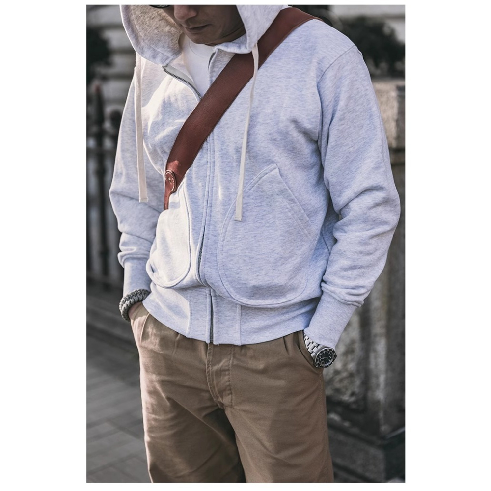 復刻 NON STOCK 500g RAGLAN ZIP HOODIE   美軍訓練連帽｜IDEAL 拉鍊‧雙縫V 片-細節圖11