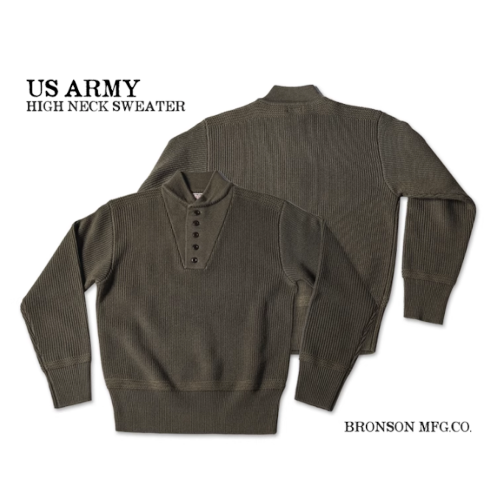 BRONSON HIGH NECK SWEATER  經典海軍高領羊毛混紡毛衣-細節圖2