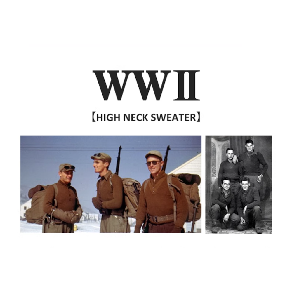 BRONSON HIGH NECK SWEATER  經典海軍高領羊毛混紡毛衣-細節圖3