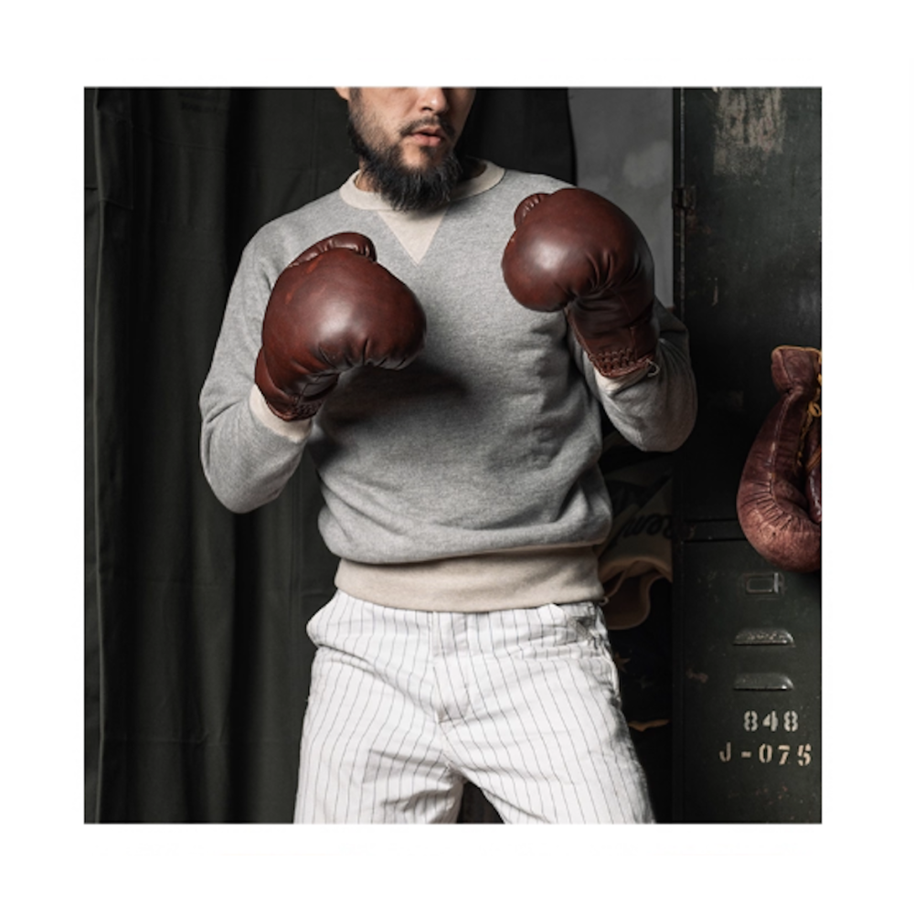 BRONSON 復刻1930S 1ST V-NECK INSERT BOXING SWEATER｜美軍體能訓練用拉克蘭-細節圖2