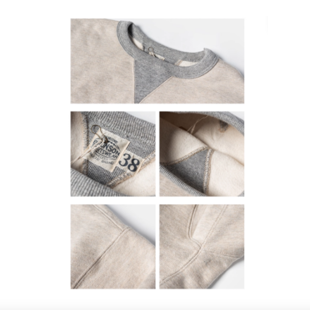 BRONSON 復刻1930S 1ST V-NECK INSERT BOXING SWEATER｜美軍體能訓練用拉克蘭-細節圖4