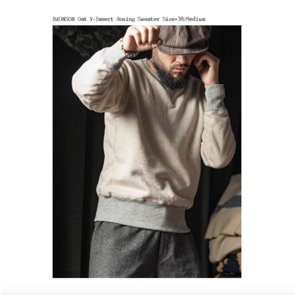 BRONSON 復刻1930S 1ST V-NECK INSERT BOXING SWEATER｜美軍體能訓練用拉克蘭-細節圖9