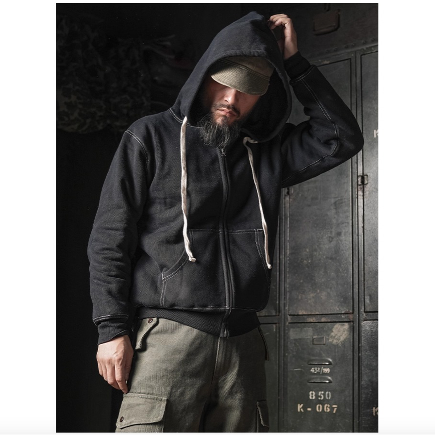 BRONSON 1950’S STYLE WIND SHIELD HOODIE 雙層格紋內裡防風連帽衛衣 帽T 日常外-細節圖8