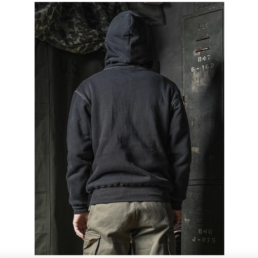 BRONSON 1950’S STYLE WIND SHIELD HOODIE 雙層格紋內裡防風連帽衛衣 帽T 日常外-細節圖10