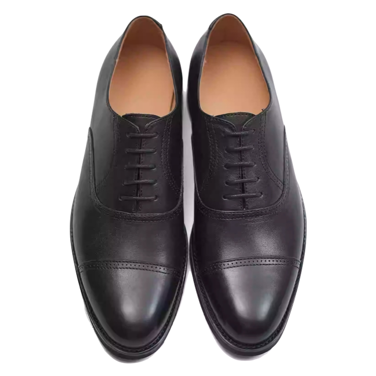 經典圓頭牛津鞋 CAP-TOE 打蠟頭層牛皮 豬皮內裡 冷凝橡膠成型大底 皮鞋 上班 紳士-細節圖6