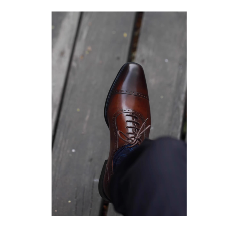 EL CAPITAL 正裝皮鞋 打蠟頭層牛皮 水染牛皮內裡 Blake 內縫 DRASS SHOE-細節圖2