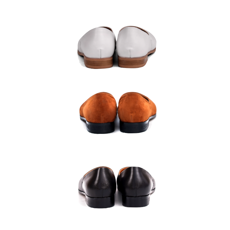  圓頭一腳蹬皮鞋 進口小牛皮鞋面 水染牛皮內裡 Blake 內縫 AMAFI SLIP ON-細節圖4