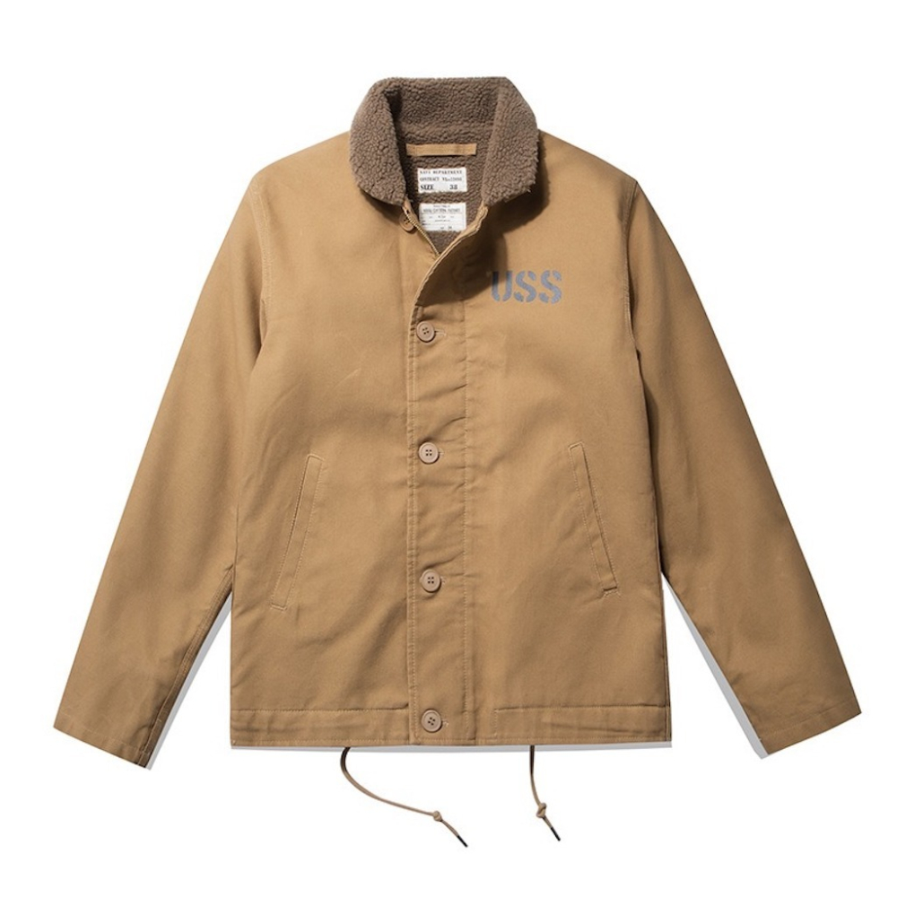 時代經典 US NAVY 復刻早期 N-1 甲板外套 JUNGLE CROSS 11.5oz 羊羔毛內裡 修身版 USS-細節圖5